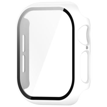 PC FULL COVER Plastový kryt so sklom pre Apple Watch 10 46mm biely