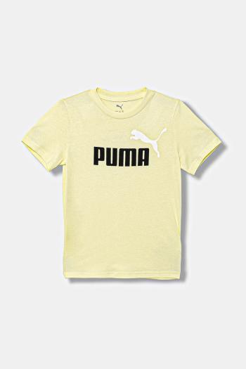 Detské bavlnené tričko Puma ESS 2 COLOR No.1 Logo Tee zelená farba, s potlačou, 685778