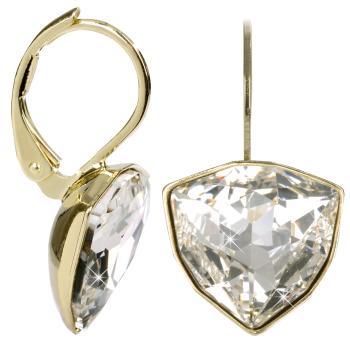 Levien Elegantné pozlátené náušnice Trilliant Crystal