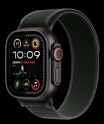APPLE Watch Ultra 2 (2024) 49mm Čierny titán s čiernym trailovým ťahom M/L