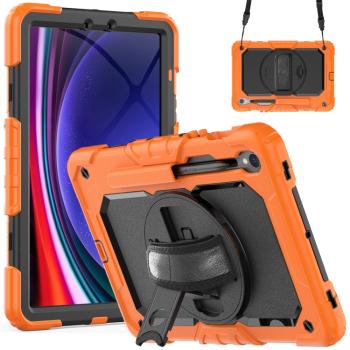 SOLID 360 Odolný obal pre Samsung Galaxy Tab S9 / Tab S9 FE / Tab S10 FE oranžový