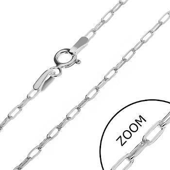 Strieborná retiazka 925 - lesklé hladké obdĺžniky, 2 mm
