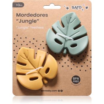 Saro Baby Jungle hryzadielko Mint/Mustard 2 ks