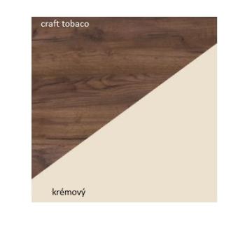 ArtCross Závesná polica VIKI  | 02 Farba: craft tobaco / krémový