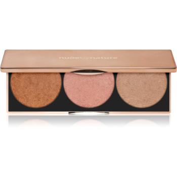 Nude by Nature Highlight Palette rozjasňujúca paletka 3x3 g