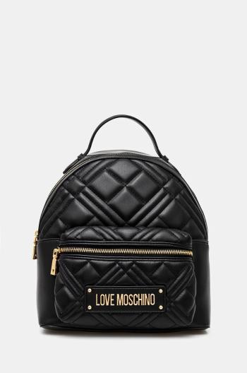 Ruksak Love Moschino dámsky, čierna farba, malý, s nášivkou, JC4148PP0L