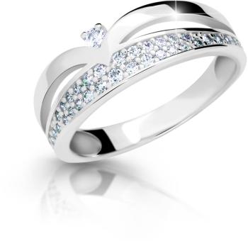 Cutie Jewellery Krásny trblietavý prsteň so zirkónmi Z6820-2544-10-X-2 52 mm