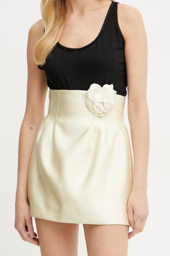Sukňa Elisabetta Franchi žltá farba, mini, puzdrová, GOT8251E2