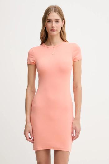Šaty Calvin Klein Jeans oranžová farba, mini, priliehavé, LV047B266G