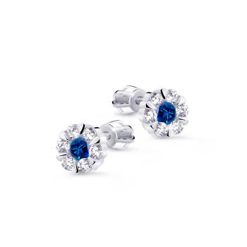 Cutie Diamonds Skvostné náušnice z bieleho zlata so zafírmi a diamantmi DZ8039-30-SF-X-2