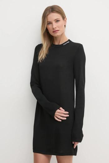 Šaty Calvin Klein Jeans čierna farba, mini, rovný strih, J20J224831