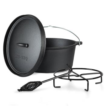 Klarstein Galloway, liatinový hrniec, 7.6 barbecue hrniec, liatina, žíhaný, veľkosť L/7,2 l