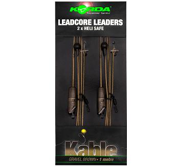 Korda olovená montáž leadcore leader heli safe 1 m 2 ks - gravel