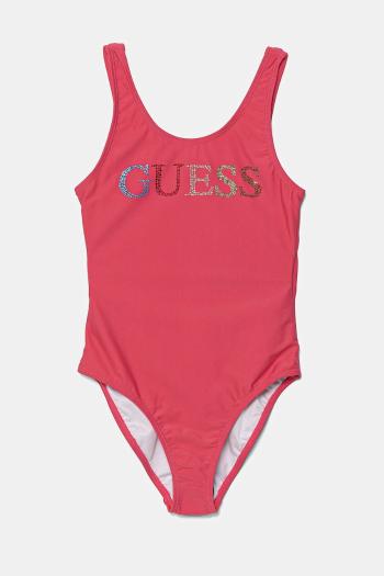 Jednodielne detské plavky Guess ružová farba, J5GZ01 KCA60