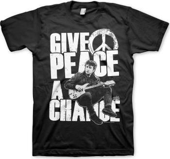 John Lennon Tričko Give Peace A Chance Unisex Black L