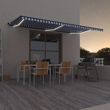 Ručne zaťahovacia markíza s LED svetlom 500x350 cm Dekorhome
