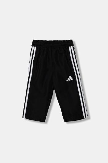 Detské krátke nohavice adidas Performance čierna farba, s nášivkou, nastaviteľný pás JD3045