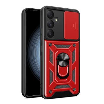 RING CAMERA Kryt s držiakom pre Samsung Galaxy A55 5G červený