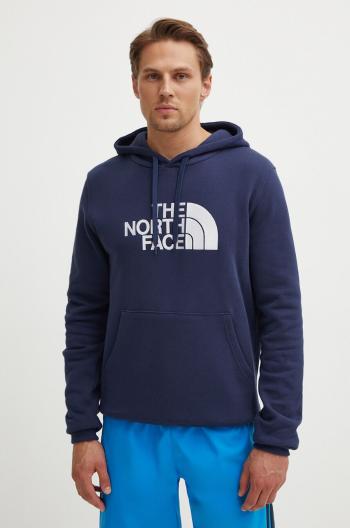 Bavlnená mikina The North Face M Drew Peak Pullover Hoodie pánska, tmavomodrá farba, s kapucňou, s nášivkou, NF00AHJY8K21