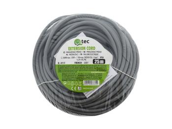 Predlžovací kábel 1 zásuvka 25m QTEC Q-411