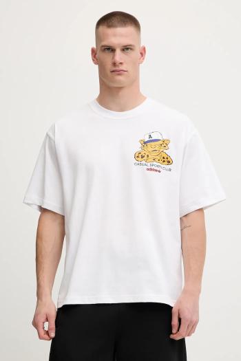 Bavlnené tričko adidas Originals Graphic Os Ss T pánske, biela farba, s potlačou, JW0158