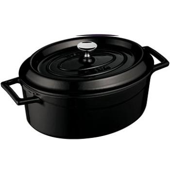 LAVA METAL Litinový hrnec oválný 31cm - černý (LVOTC31K2BL)