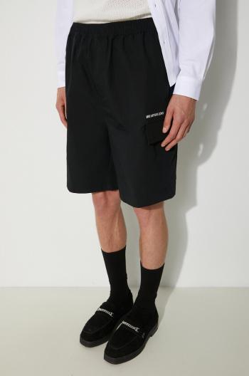 Bavlnené šortky MKI MIYUKI ZOKU Ripstop Cargo Shorts čierna farba, RIPSTOP.CARGO.SHORTS