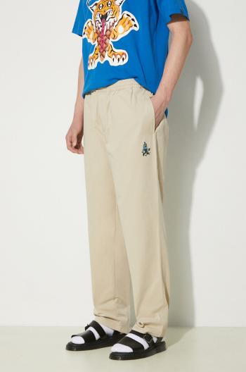 Bavlnené nohavice ICECREAM Skate Pant béžová farba, rovné, ICC003