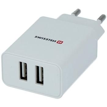 Swissten sieťový adaptér SMART IC 2.1A + kábel lightning MFi 1,2 m biely (22055000)