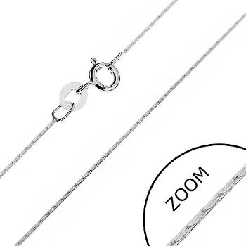 Strieborná retiazka 925 - lesklý had z paličiek, 0,6 mm