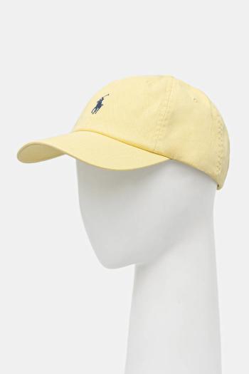 Bavlnená šiltovka Polo Ralph Lauren žltá farba, jednofarebná, 211912843