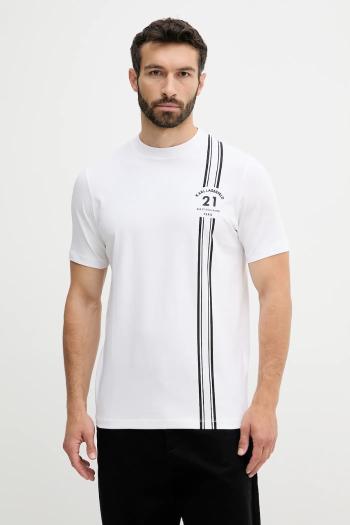 Tričko Karl Lagerfeld pánske, biela farba, s potlačou, 553235.755050