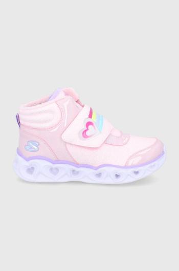 Detské topánky Skechers ružová farba