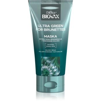 Biovax Glamour Ultra Green For Brunettes vyživujúca tónovacia maska pre hnedé odtiene vlasov 150 ml