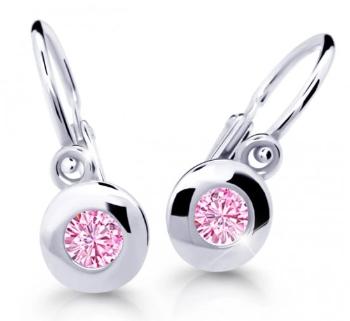 Cutie Jewellery Detské náušnice z bieleho zlata C2589-10-X-2 ružová