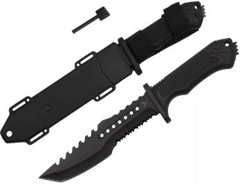 Vojenský survival nôž s kresadlom, 31 cm