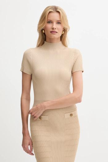 Sveter Guess JAYLA béžová farba, s polorolákom, W5YR04 Z0040