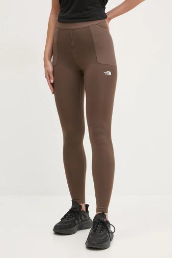 Športové legíny The North Face Refina dámske, hnedá farba, jednofarebné, NF0A89181OI1