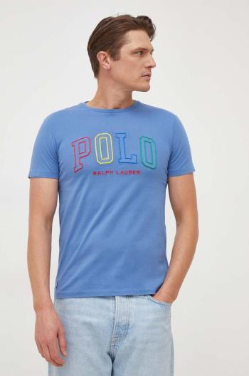 Bavlnené tričko Polo Ralph Lauren pánske, s nášivkou, 710929077