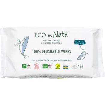 ECO by Naty Flushable Wipes vlhčené obrúsky pre deti 56 ks