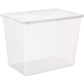 Plast Team - Úložný box 80 l, 59,5 × 39,5 × 43 cm Basic box, číry (22890800)