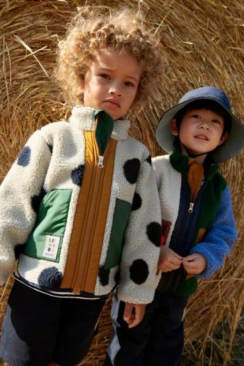Detská bunda Liewood Noam Pile Jacket béžová farba, LW20017
