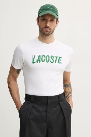 Tričko Lacoste pánske, béžová farba, s potlačou, TH8916