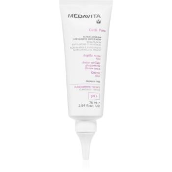 Medavita Cutis Pura Exfoliating Clay-Scrub čistiaci peeling na tvár a vlasovú pokožku 75 ml