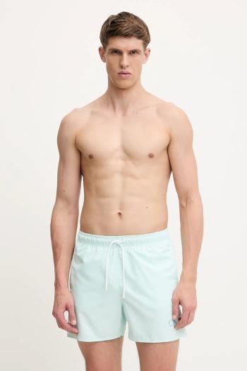 Plavkové šortky Calvin Klein tyrkysová farba, KM0KM01101