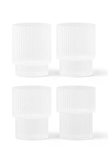 Pohár ferm LIVING 4-pak biela farba
