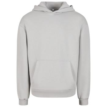 Build Your Brand Hebká pánska mikina cez hlavu Fluffy - Svetlá asfaltová | XL