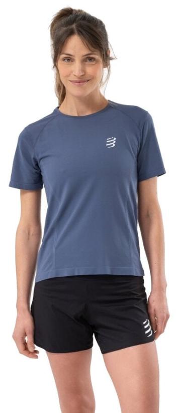 Compressport Performance SS Tshirt Indigo M Bežecké tričko s krátkym rukávom