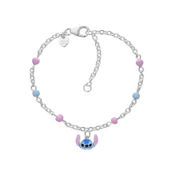Disney Slušivý strieborný náramok Stitch Mini BS00101SL-47.CS
