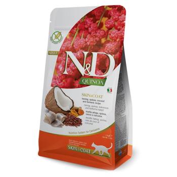 N&D Quinoa Skin & Coat Herring & Coconut pre mačky 1,5 kg